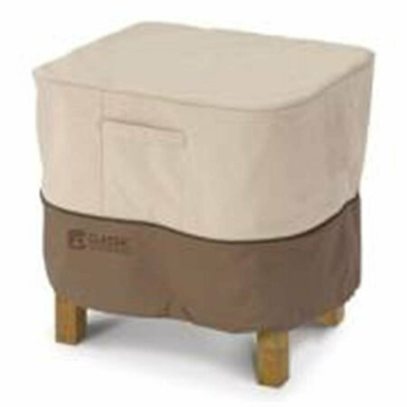 CLASSIC ACCESSORIES Ottoman/Side Table Cover Cover Square - Small - Tan Trim CL57661